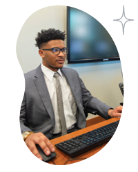 person at a computer