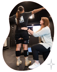 person practicing physical therapy