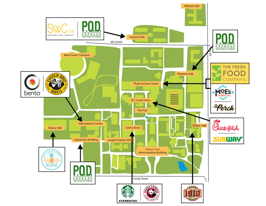 eagle dining map